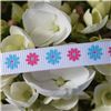 Order  Flower Ribbon - Gerbera Pink/Blue on White
